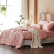 에스데코 MOC 모달 보들보들한 누빔이불커버풀세트K킹 핑크