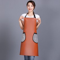 주방 방수앞치마 미용실 주머니 애견미용사 앞치마 레더