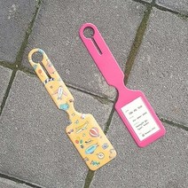 기타 여행 캐리어 이름 정보 표시 일러스트 예쁜 네임택