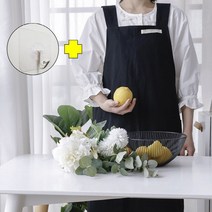 X형 원피스 앞치마 단추형 어린이집 보육 교사 린넨 봄 여름 가을 예쁜 주방 바리스타, 그레이_일반형