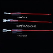 10CM 커스텀 2.8 4.8 6.3 암수 스페이드 커넥터 와이어 하네스 절연 슬리브 포함, 02 1 Female_03 6.3_04 BLUE