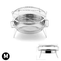밥그릴 바베큐화로대 숯불화로대 불멍 캠핑용 야외 화로 스테인레스 스틸 스토브 작은 휴대용 그물 피크닉 숯불 스토브 접이식 랙, m