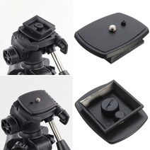블랙 퀵 릴리스 플레이트 삼각대 모노 포드 헤드 스크류 어댑터 마운트 VCT-D680RM, 한개옵션0