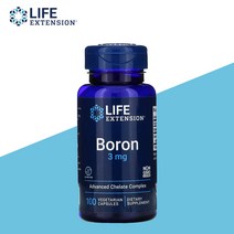 라이프익스텐션 보론 붕소 3mg 100베지테리언 캡슐 킬레이트 컴플렉스