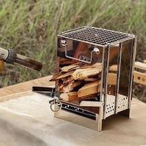 접이식 사각난로 소형 휴대용 화로대 불멍 장작 난로 접이식화로 나무난로 미니난로 야외난로, 벤타샵사각접이식난로 소형