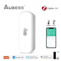 Tuya wifizigbee 스마트 온도 습도 센서 alexa google assistant 용 smartlife 스마트 홈 앱 제어 온도계, 지그비 버전