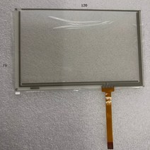 5 인치 저항성 터치 스크린 120X75 4 선식 유리