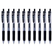 제브라 사라사 클립볼펜 0.5mm 블랙 JJ15-BK 중성펜, 10개