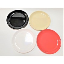 멜라민 원형접시 골드 11경 27.4cm 11호 접시 11인치 뷔페 찜 그릇 식기, 크림(흰색)