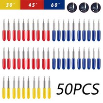 페이퍼커터 재단기 라운더 책절단기 커팅기 커터 30-50pcs 304560도 roland cricut 절단 플로터 기계 밀링 조각 전동 공구 용 비닐 나이프 블레이드, 50pcs 유형
