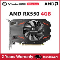 라데온 라데온그래픽카드 MLLSE AMD Radeon RX 550 4GB 그래픽 카드 GDDR5 128bit PCI-E X16 HDMI DP DVI RX550 비디오 데스크탑 게임, 한개옵션0