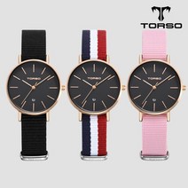 24.T102F-RB-N 패션 셀러브리티 시계 토르소 카리아 데이트 워치 여성나토밴드시계