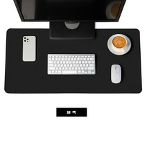 모스라인 가죽 데스크매트 대형 책상매트 덮개 깔개 깔판 60x30, 블랙