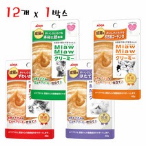 아이시아 먀우먀우 크림수프 40g 12개입 고양이간식, 대게맛 MMC-2