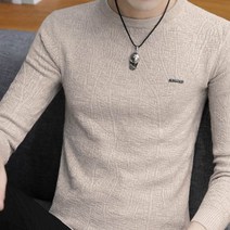 가바바 남성 라운드니트 자세히 보면 벽지 무늬 스웨터 G20721