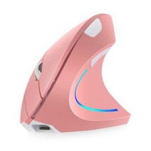 손목보호 왼손 버티컬 저소음 마우스 H1 충전식 조정 가능한 DPI 무선 인체 공학적 수직, 없음, Pink