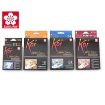 사쿠라 코이 Koi 수채화물감 고체 물감 12색 18색 24색 30색 36색 48색 세트 /옵션선택