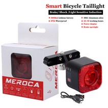 lism smart bike tail rear light auto start stop 브레이크 ipx6 방수 usb 충전 사이클링 테일 라이트 자전거 led 조명, 최신 안장