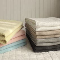 린즈홈 60수 워싱 아사 순면 줄누빔 침대패드 겸 스프레드 이불, 옐로우