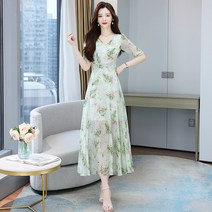 cisanny 2023 NEW 원피스 봄원피스 쉬폰 원피스 뷔스티에 샤틴 원피스 핫핑