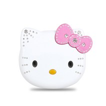 Yuluowen 키티 핸드폰 헬로 선미 사진 카메라 폴더혈 키즈폰 귀여운 선물, 핑크2개 배터리, 공식+64MB
