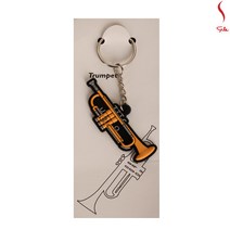 KeyChain Trumpet 트럼펫 악기 열쇠고리 Key Ring, 단품