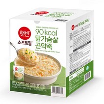CJ 햇반소프트밀 닭가슴살 곤약죽 병문안음식 간편식 180g 4개, 40세트