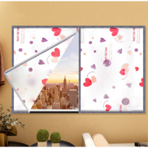 kfic 방풍비닐 보온필름 동결방지 밀폐창문 바람막이 방한용 두꺼운 투명 보온커튼, 지퍼형, 고양이 레터링 스타일