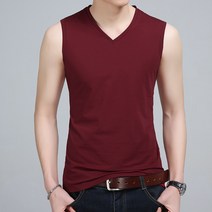 남자 민소매 상의 여름 티셔츠