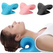 닉킴 C커브 경추 목 베개 목 스트레칭 기구 넥스트레쳐 거북목 일자목 뒷목 지압 목 마사지기, 블랙(C형)