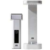 BBB트리플블랙 UV 살균 충전 스테이션 전기면도기 X9, 세트(본품+UV 살균거치대) 문워크 실버, 실버