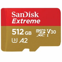 SanDisk (샌디스크) 512GB microSDXC 카드 EXTREME (최대 읽기 160MBs 쓰기 90MBs) SD 어댑터 포함 SDSQXA1-512G-GN6MA [해외 패키지]