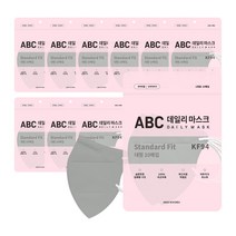 [100매] ABC 에이비씨 데일리 황사방역용 마스크 대형 KF94 10매입 10개, 10개입, 회색