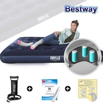 베스트웨이 BW_67002풀세트 [슈프림 더블에어매트+손펌프+수리패치], BW_67002+30cm 손펌프+수리패치