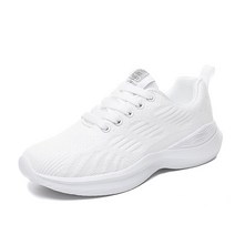 온에어 조명 라이트 새로운 가벼운 여성 운동화 통기성 메쉬 슬립 온 플러스 Eur 35-42, 04 white_07 41