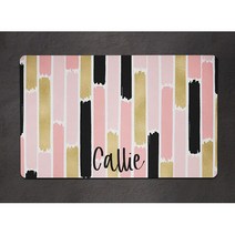 애완 동물 홈 선물 Pu 소재 개인 먹이 플레이스 매트 방수 개와 고양이 피더 그릇 패드 쉬운 세척, 23 19_01 40x25cm