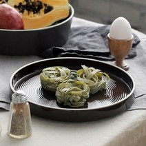 윤도자기 차곡 - 원형접시 2size, 딥그린