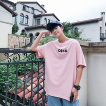 가바바 남성 반팔티 OJBK 베이직함이 예쁜 루츠핏 여름 라운드 반팔티 G37215