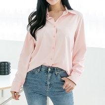 디어로라 여성용 링클프리 긴팔 블라우스 셔츠