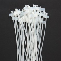 네임택 케이블타이 화이트 200mm 1팩 배선 마크 선정리 이름표 메모판 쫄대, 1개