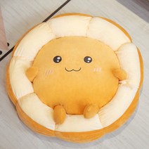 둥근 토스트 빵 모양 플러시 소파 쿠션 1 개가정용 의자 애완 동물 겨울 선물, 50cm, 02 Shy eyes