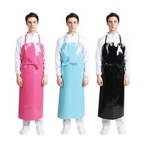 시둥마켓 +[시둥마켓]+_ 발수앞치마 조리사앞치마 실습앞치마 식당앞치마 시장앞치마, 양면코팅 방수앞치마(100), 블랙/목끈형