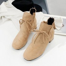 티피 가을과 겨울 새로운 스퀘어 헤드 스크럽 패션 여성 부츠