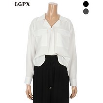 GGPX 더블 카라 투 포켓 블라우스 GO7SH060F