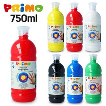 프리모 핑거페인트 750ml (빨강 흰색 파랑 노랑 검정 노랑), 블랙