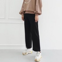 yoonkoko 면 밴딩 통 바지 와이드 팬츠