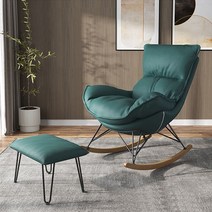 흔들의자 라운지 스윙 릴렉스 체어 수유 이케아 의자 1인용 쇼파 레저 안락 북유럽 그물 레드 흔들 홈 라이트 럭셔리 흔들 흔들 거실 낮잠 발코니 싱글 소파, 다크그린+페달(테크크로스)