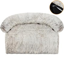 강아지고양이 하우스 대형 개 침대 소파 푹신한 애완 동물 집, White Brown-zip+M
