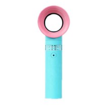 Elitlife 애묘 USB 무엽 선풍기 충전 미니 선풍기 간편 다기능 선풍기 쿨링 신기, 그린핑크