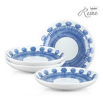 헨느 물방울도쿠사 도자기 파스타접시 4P, 01 헨느 물방울도쿠사 22.5cm 파스타 4P